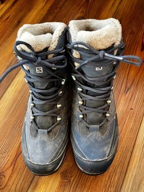 SALOMON WOMEN'S KAINA MID CS WP BOOT Waterproof Climatherm Hiking 7.5 US Shoes